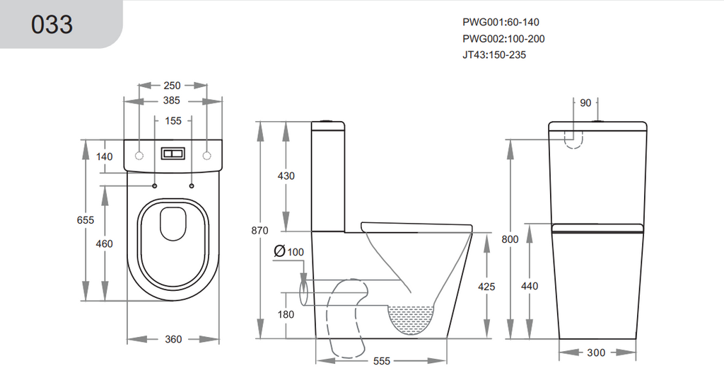 Alpha Rimless Tornado Toilet Suite