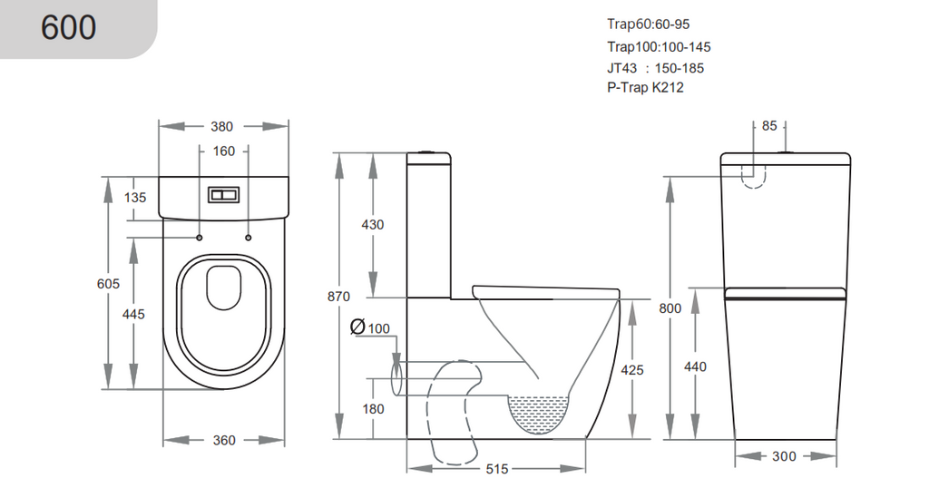 Avis Rimless Toilet Suite