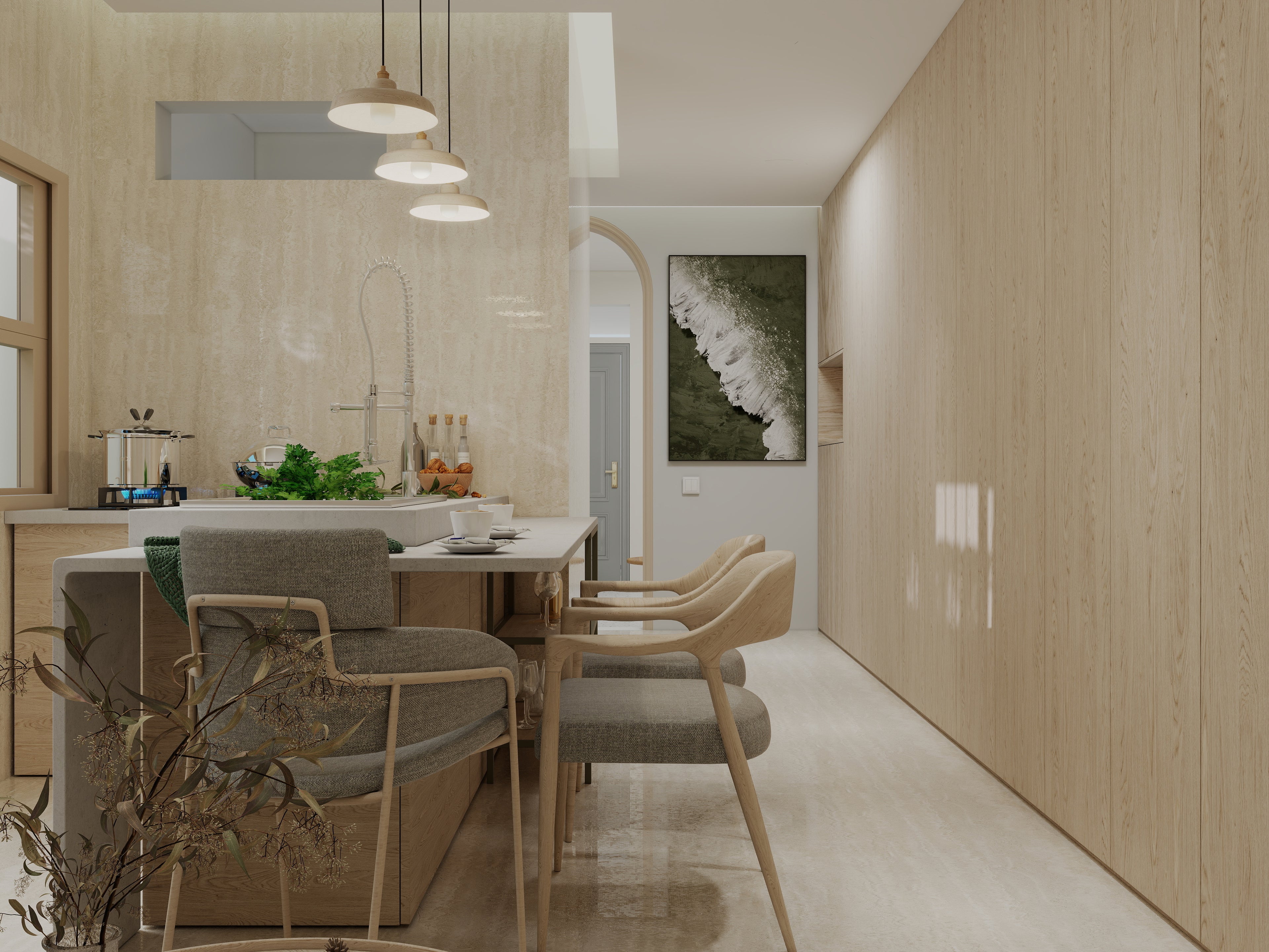 Digital Beige Travertine