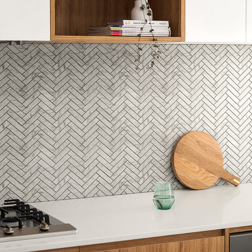 Herringbone Marble Mosaics