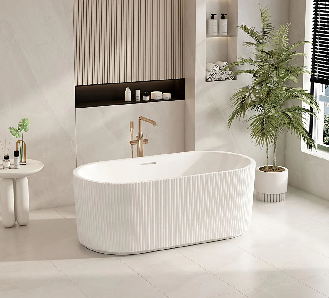 Rose Fluted Freestanding Bathtub