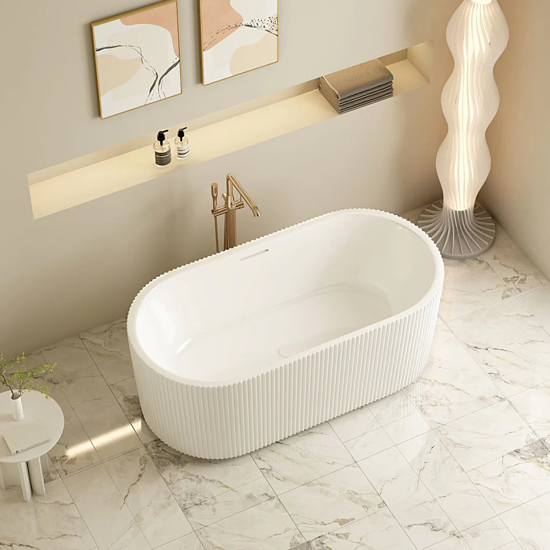 Rose Fluted Freestanding Bathtub