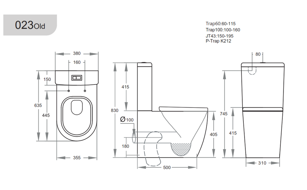 Rola Back-To-Wall Toilet Suite