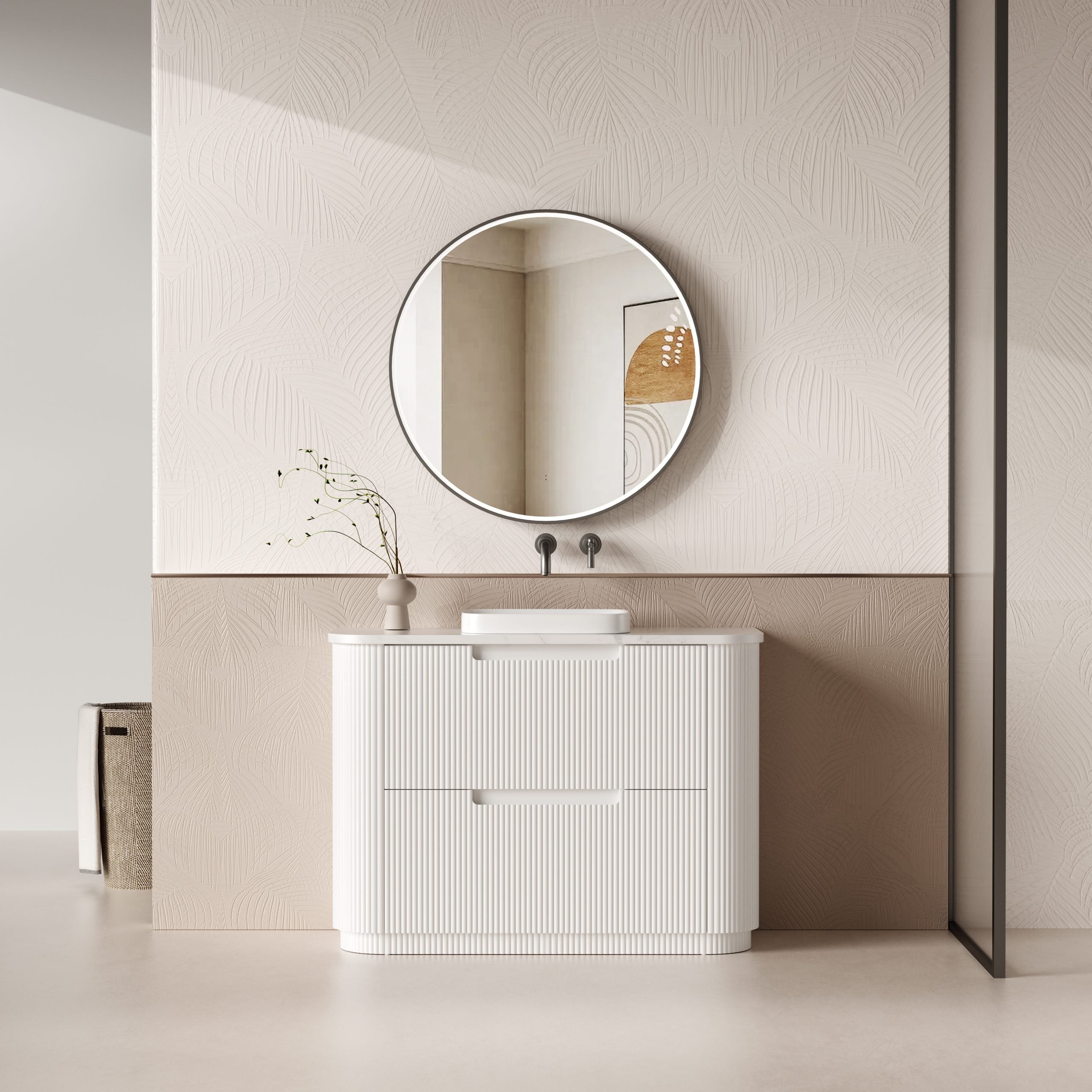 Curva Fluted Floor-standing Vanity
