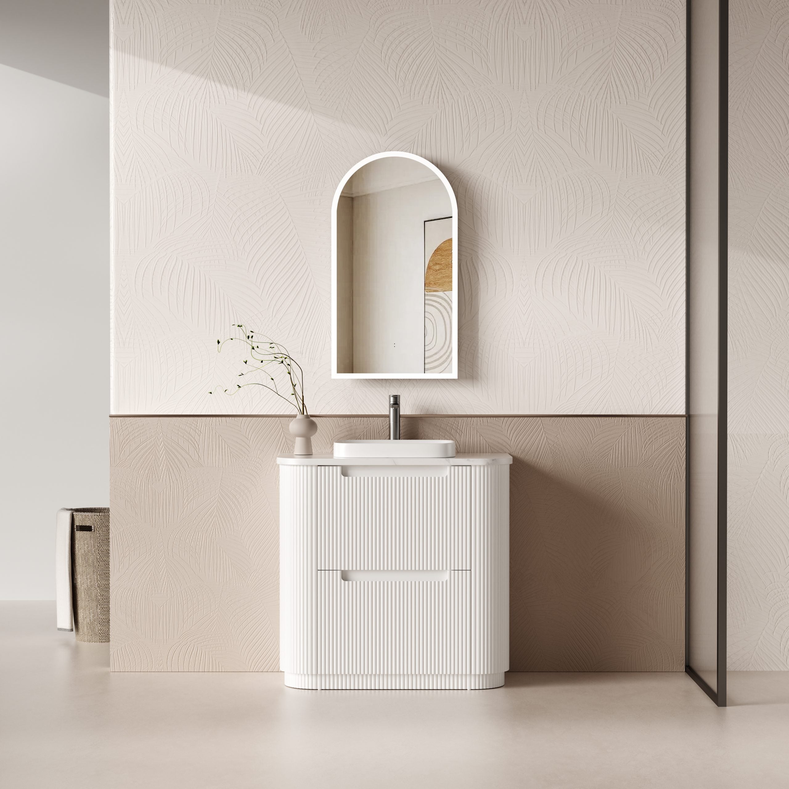 Curva Fluted Floor-standing Vanity