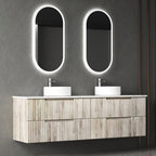 Tuscana Oak Fluted Wall-Hung Vanity