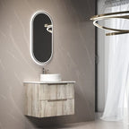 Tuscana Oak Fluted Wall-Hung Vanity